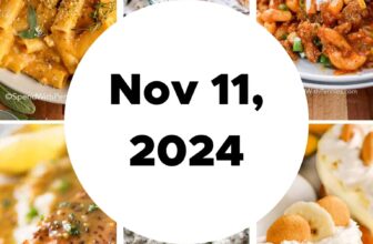 Weekly Meal Plan Nov 11, 2024